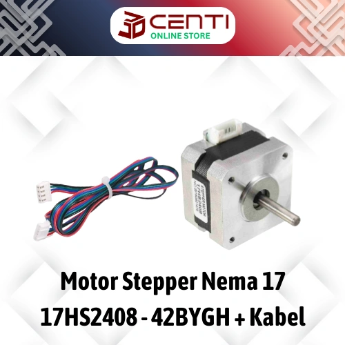 Image of Original 17HS2408 4-lead Nema17 17 Stepper Motor 42 motor 42BYGH+kabel