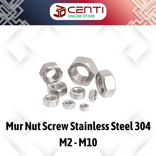 Image of Mur Nut Screw SS304 M2 M2.5 M3 M4 M5 M6 M8 M10