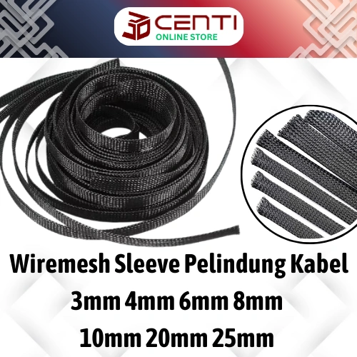 Image of Pelindung kabel Wire Mesh Cable Sleeve per 1 meter