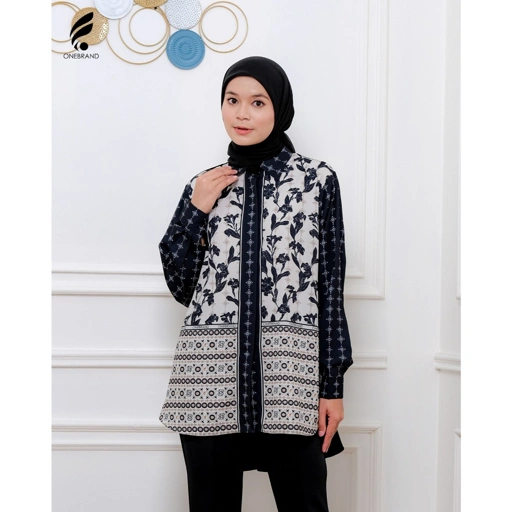 Image of ONEBRAND hijab Wolpis Shirt Wanita M-XL berbagai motif