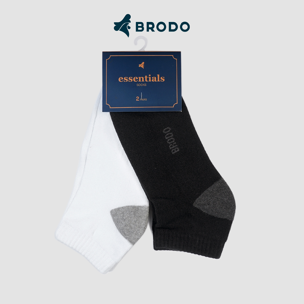 Anzi Comfy Ankle Socks Pack of 2 Black-White