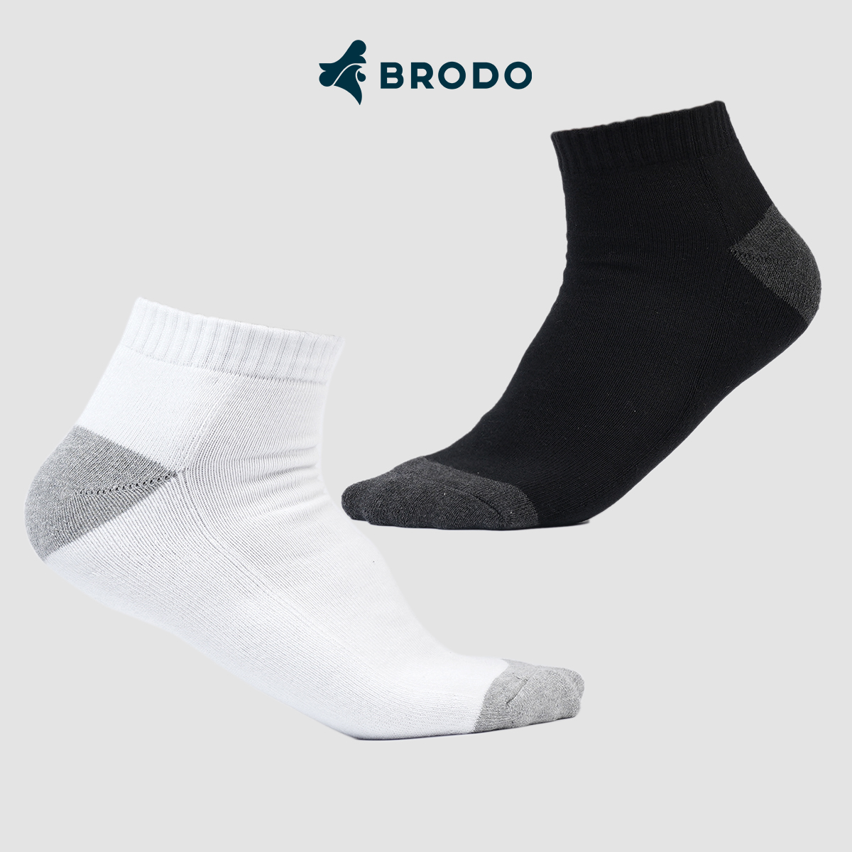 Anzi Comfy Ankle Socks Pack of 2 Black-White