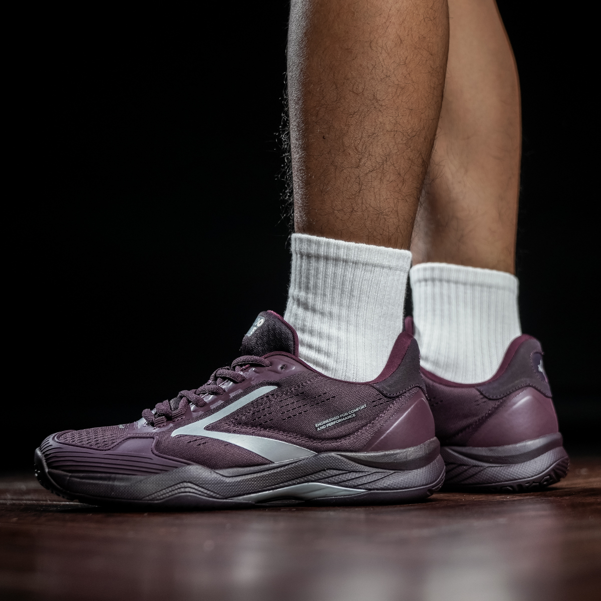 Active Stance Tennis Padel Burgundy Silver