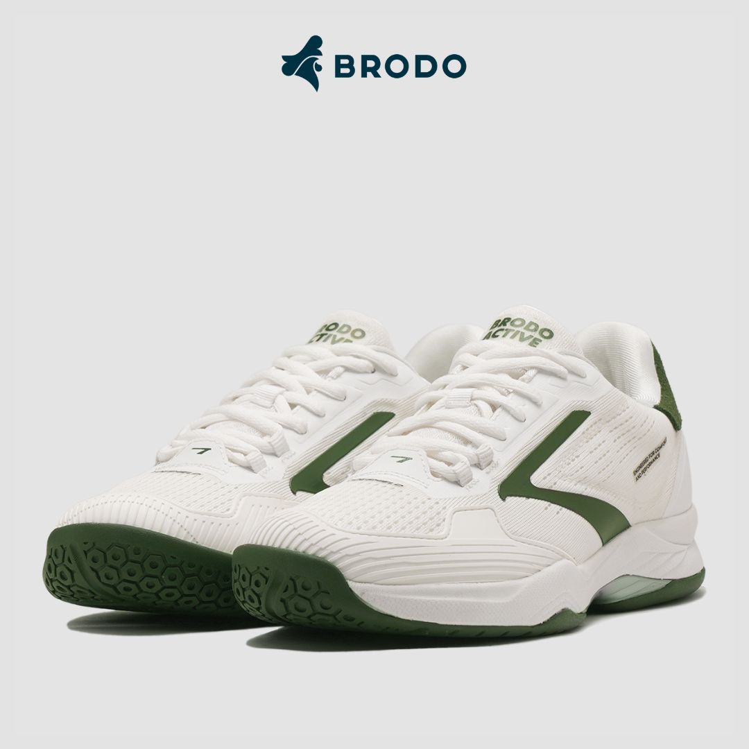 BRODO - Active Stance Tennis Padel White Olive