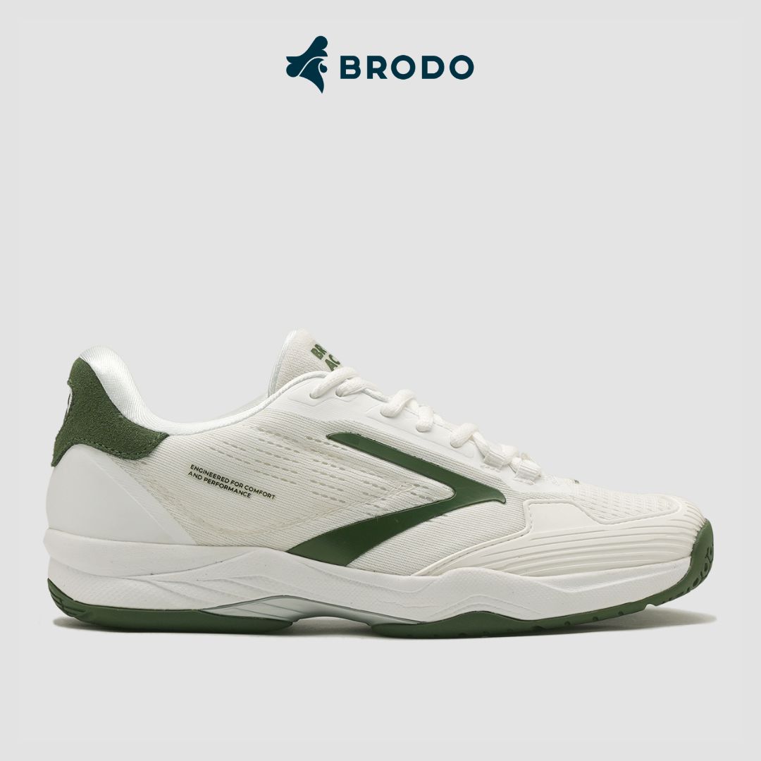 BRODO - Active Stance Tennis Padel White Olive