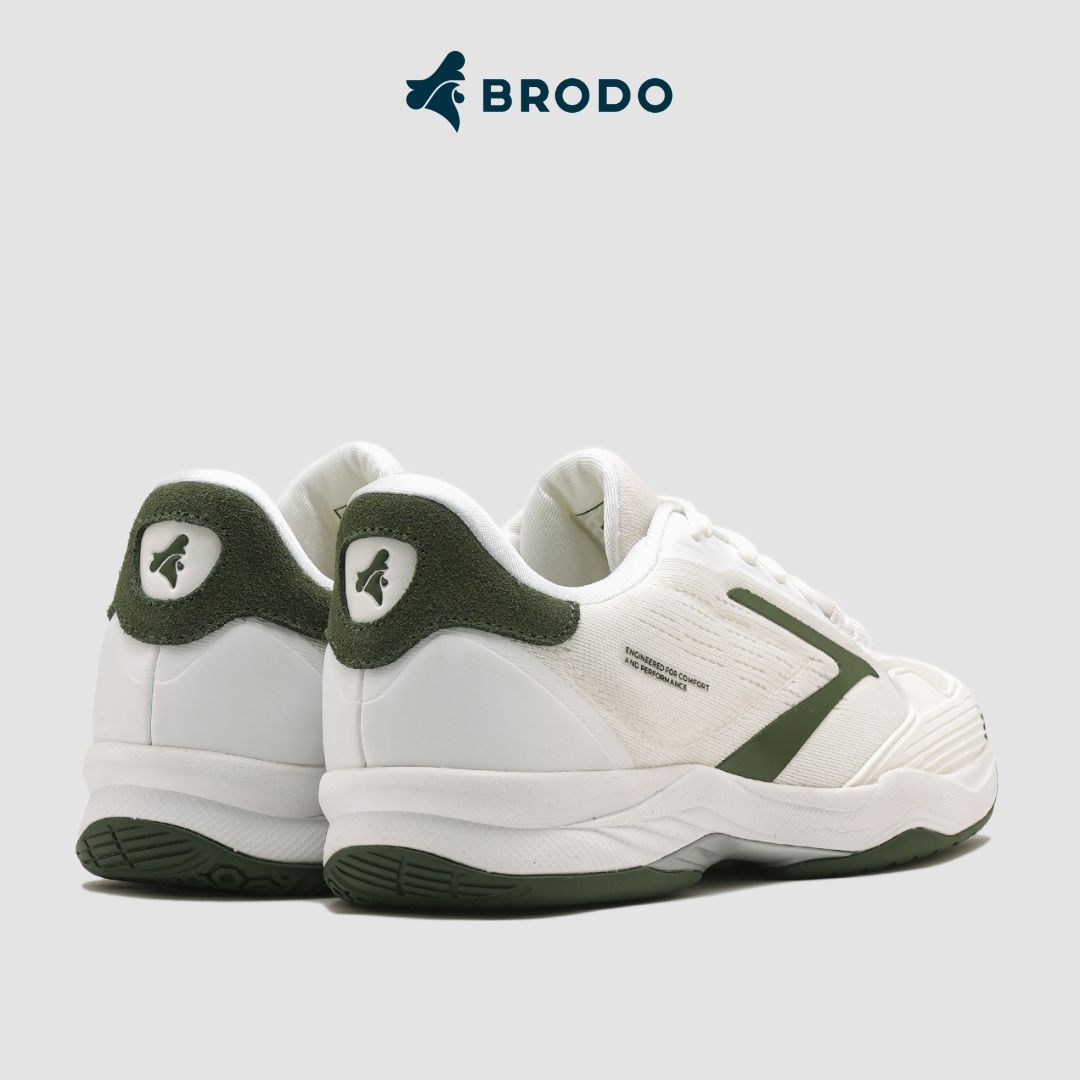 BRODO - Active Stance Tennis Padel White Olive
