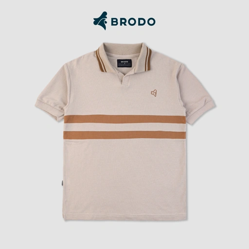 Image of Line Court Polo Short Beige