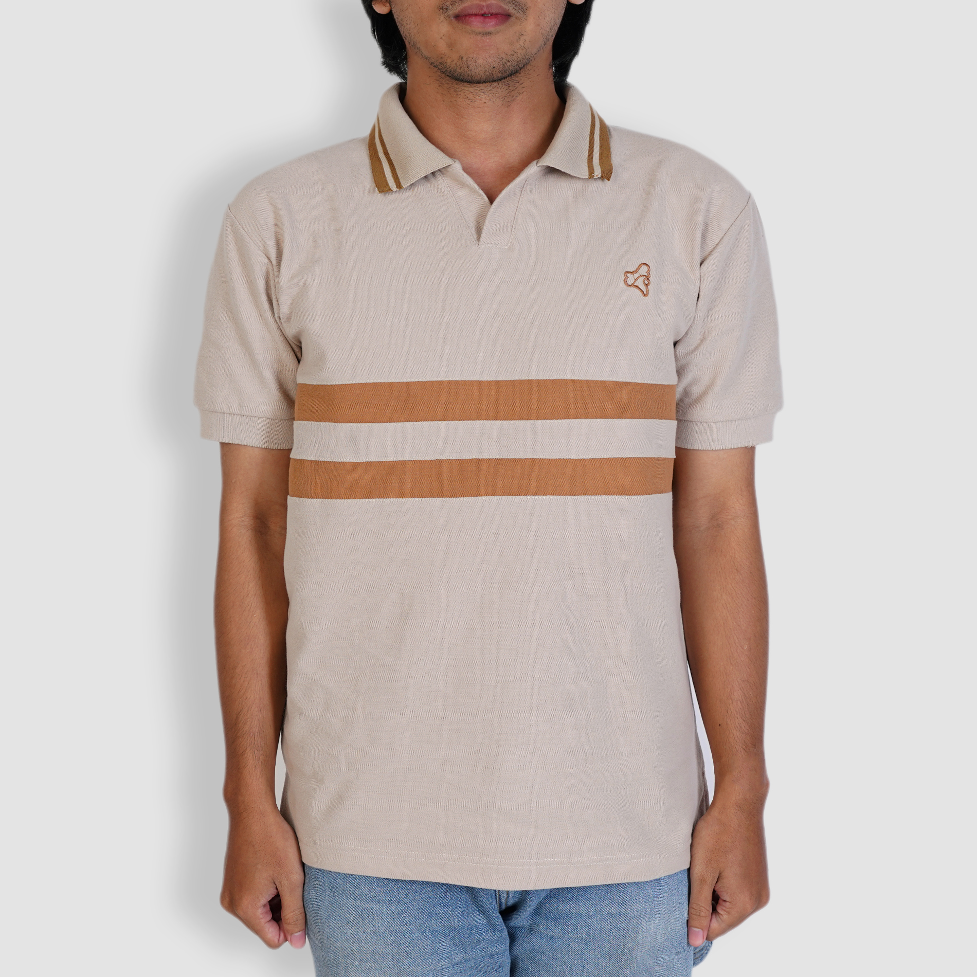 Line Court Polo Short Beige