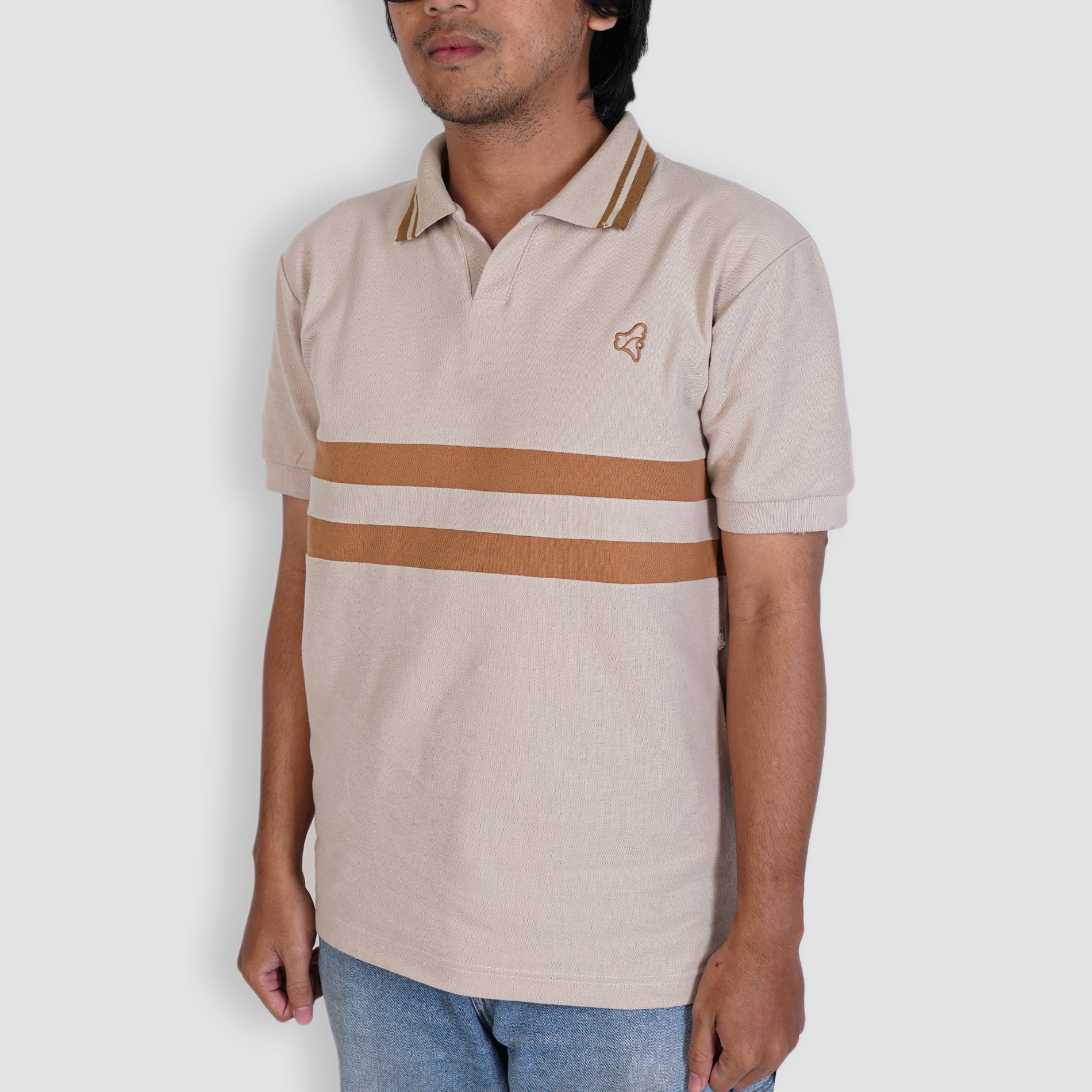 Line Court Polo Short Beige