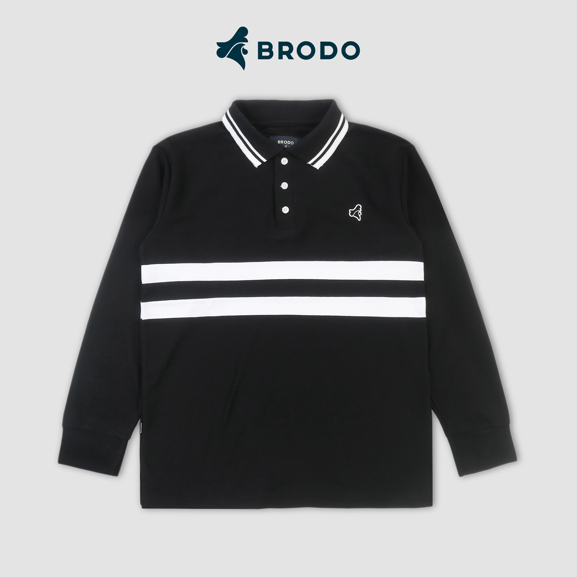 BRODO - Line Court Polo Long Black