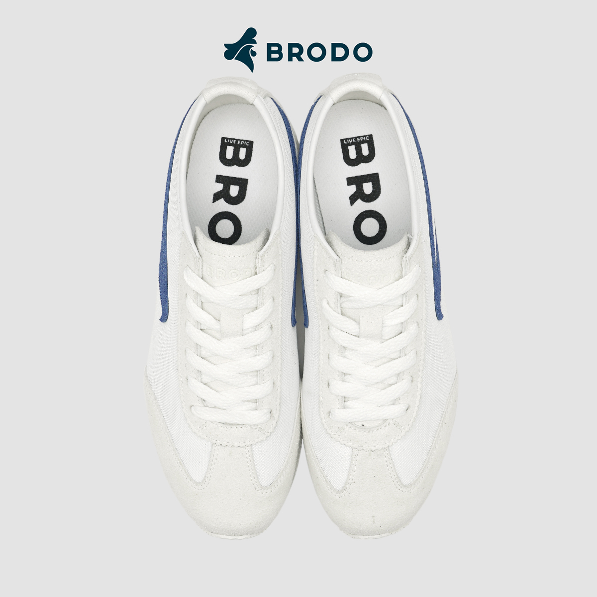 BRODO - Sneakers Tondano Beak White Blue OWS