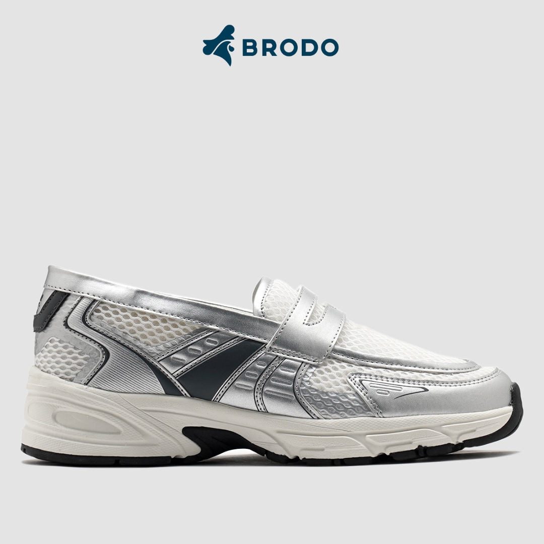 BRODO - Sneakers Ace Neptune Loafers Silver Grey OWS