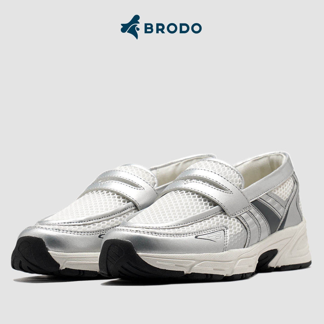 BRODO - Sneakers Ace Neptune Loafers Silver Grey OWS