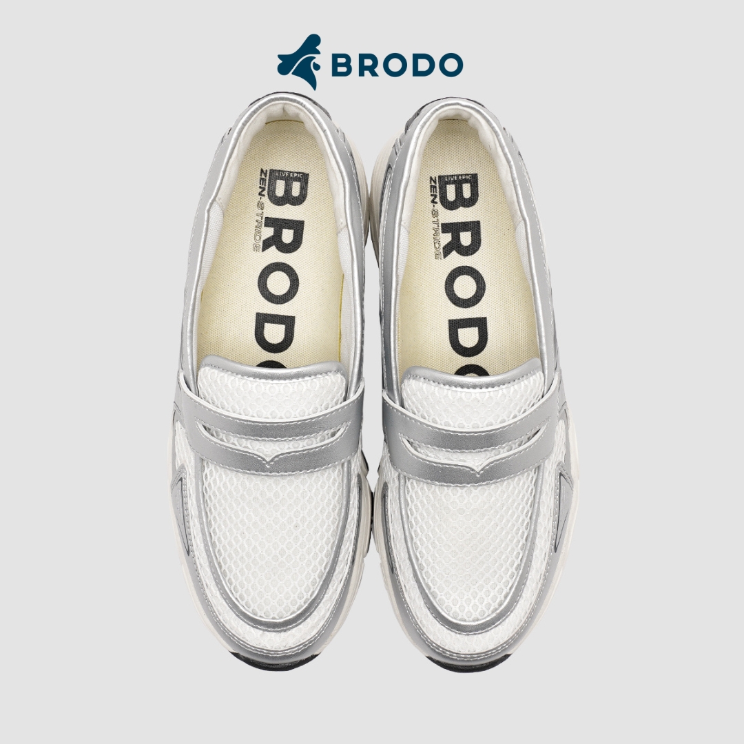 BRODO - Sneakers Ace Neptune Loafers Silver Grey OWS