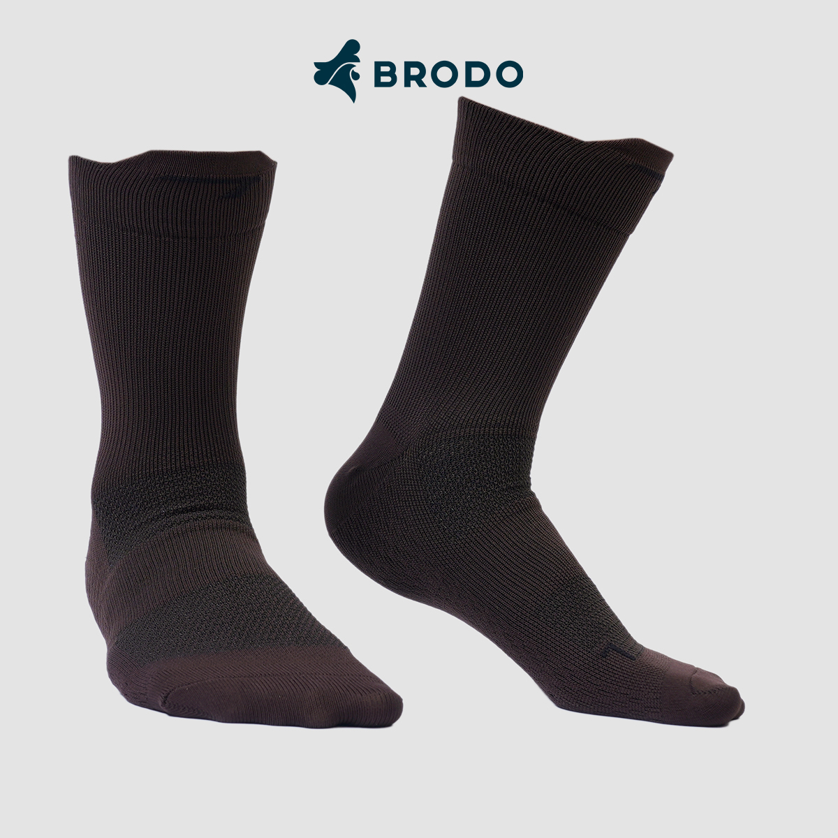 E-Dry Running Socks Brown