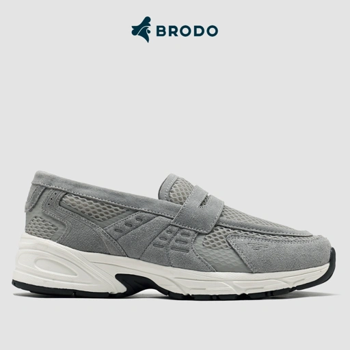 Image of BRODO - Sneakers Ace Neptune Loafers Grey OWS