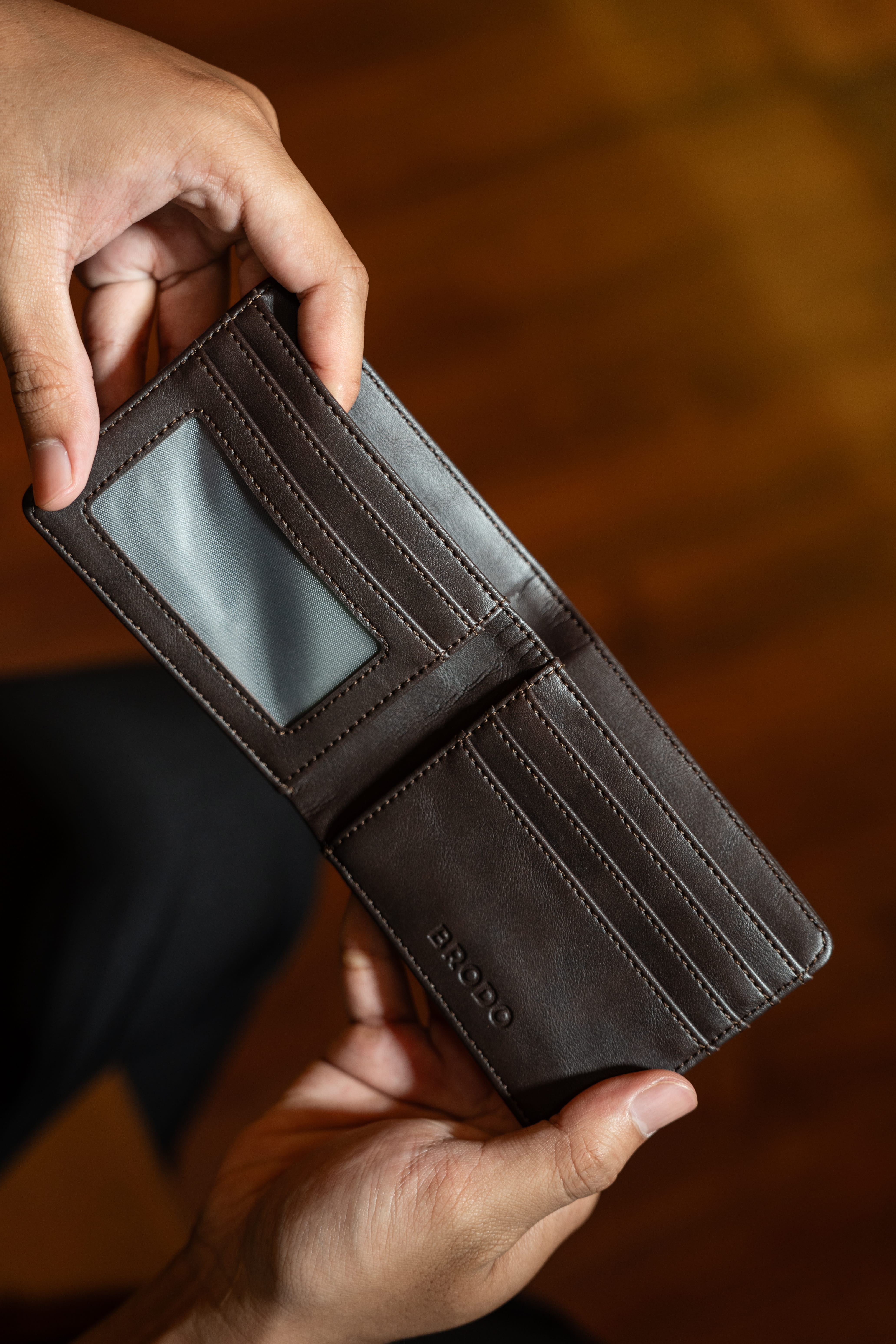Brunn Synthetic Leather Wallet Brown