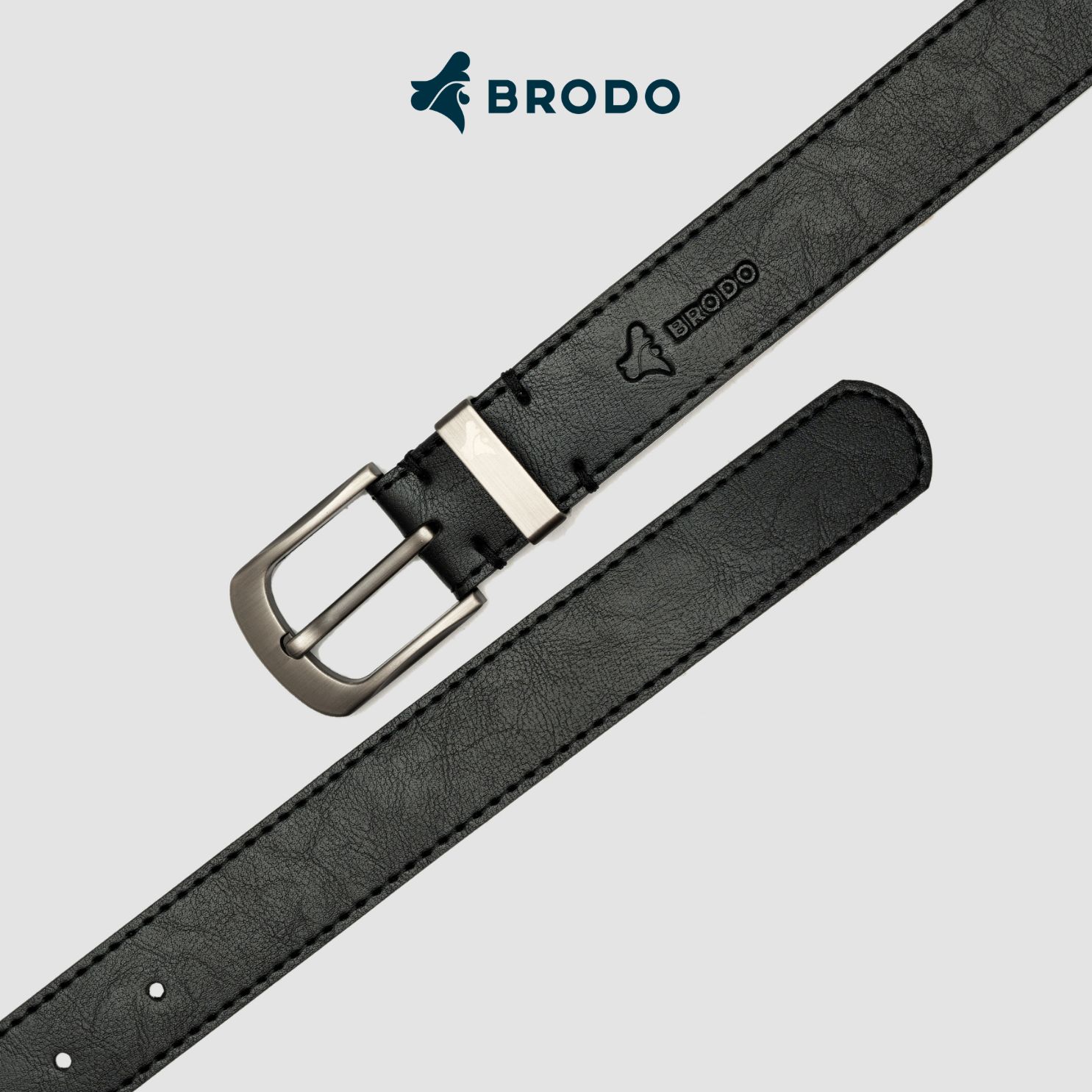 Linea Synthetic Leather Belt Black