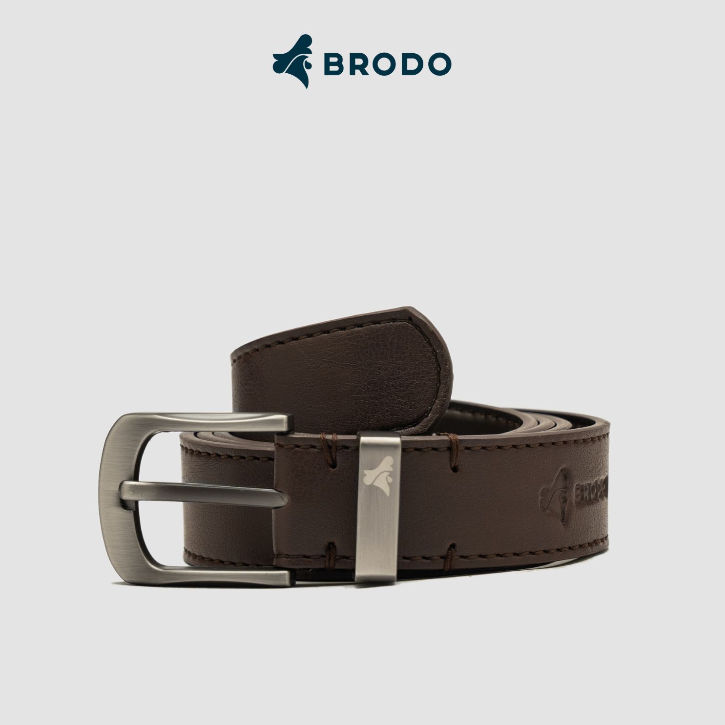 Linea Synthetic Leather Belt Brown
