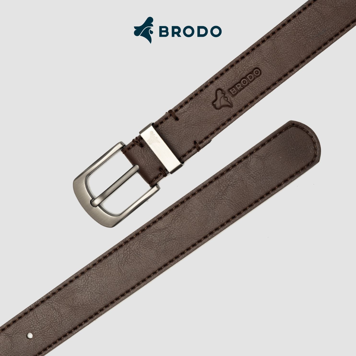 Linea Synthetic Leather Belt Brown