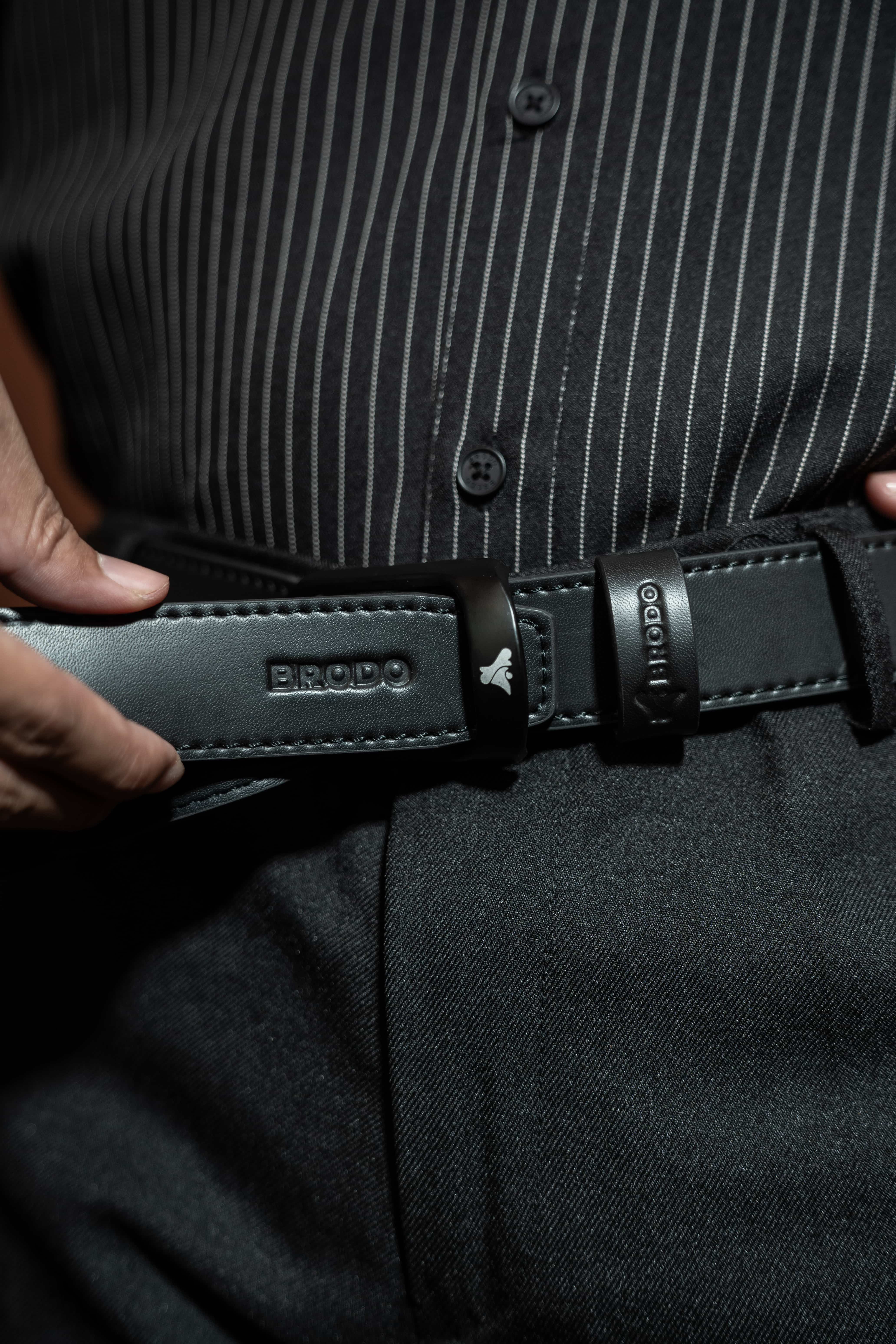 Lusso Synthetic Leather Belt Black