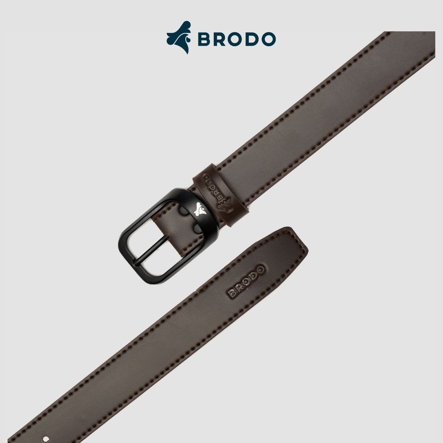 Lusso Synthetic Leather Belt Brown