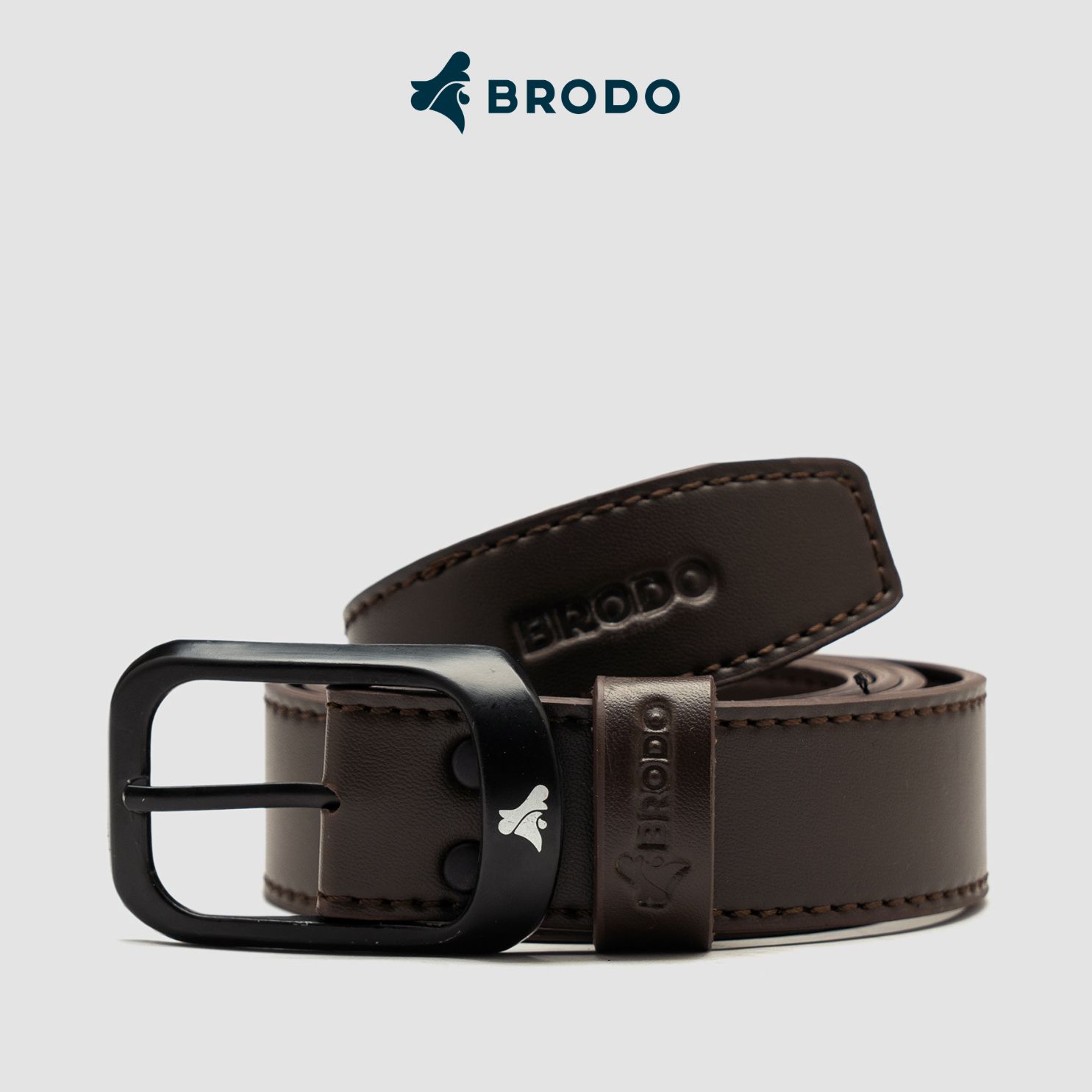 Lusso Synthetic Leather Belt Brown