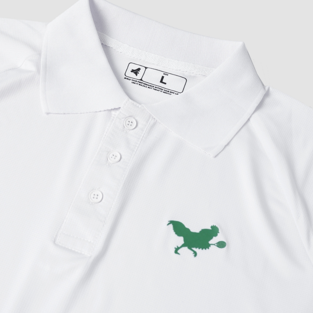 Tecnico Tennis Padel Polo White - Green