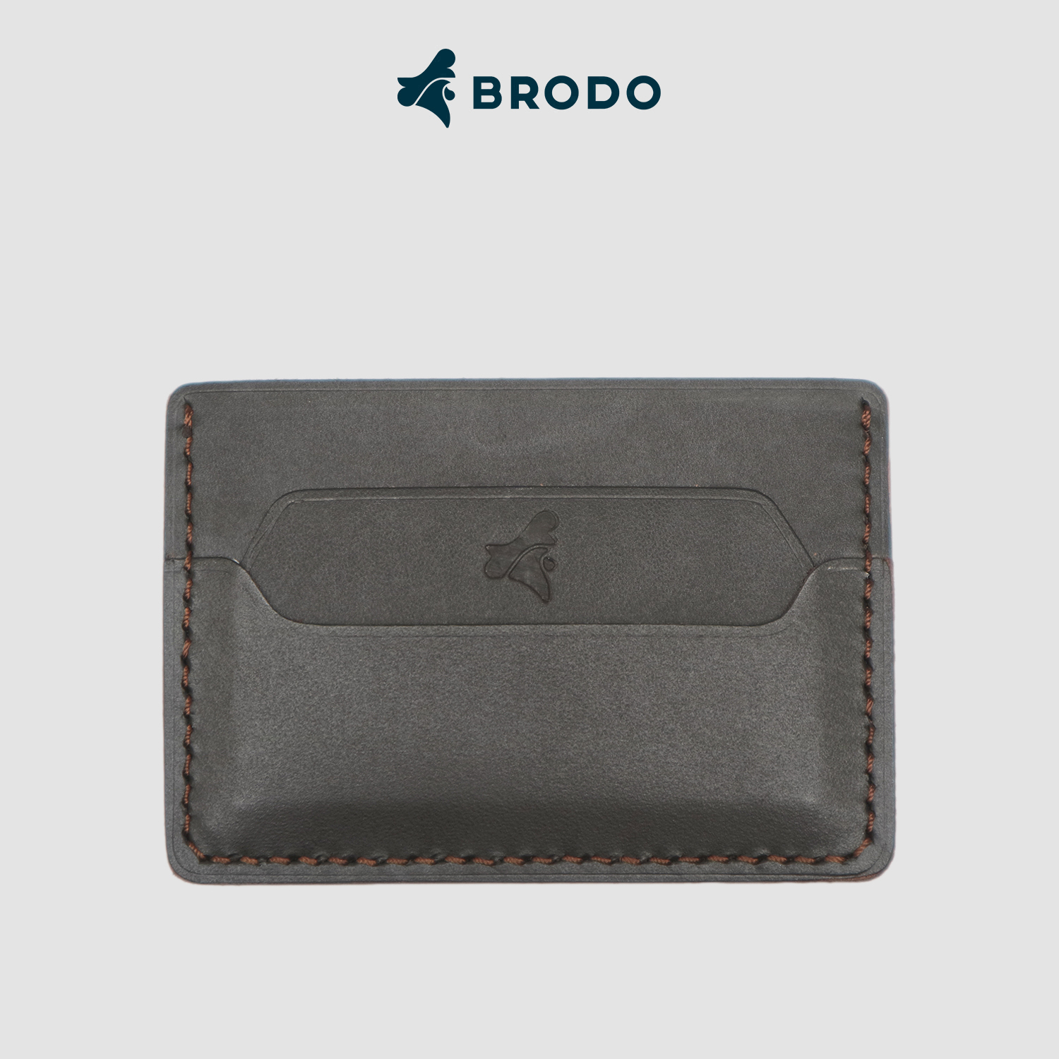 Carino Leather Card Wallet Brown