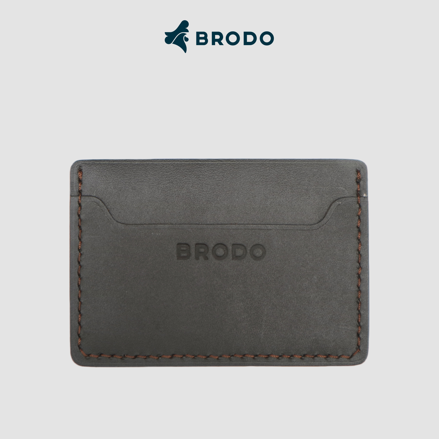 Carino Leather Card Wallet Brown