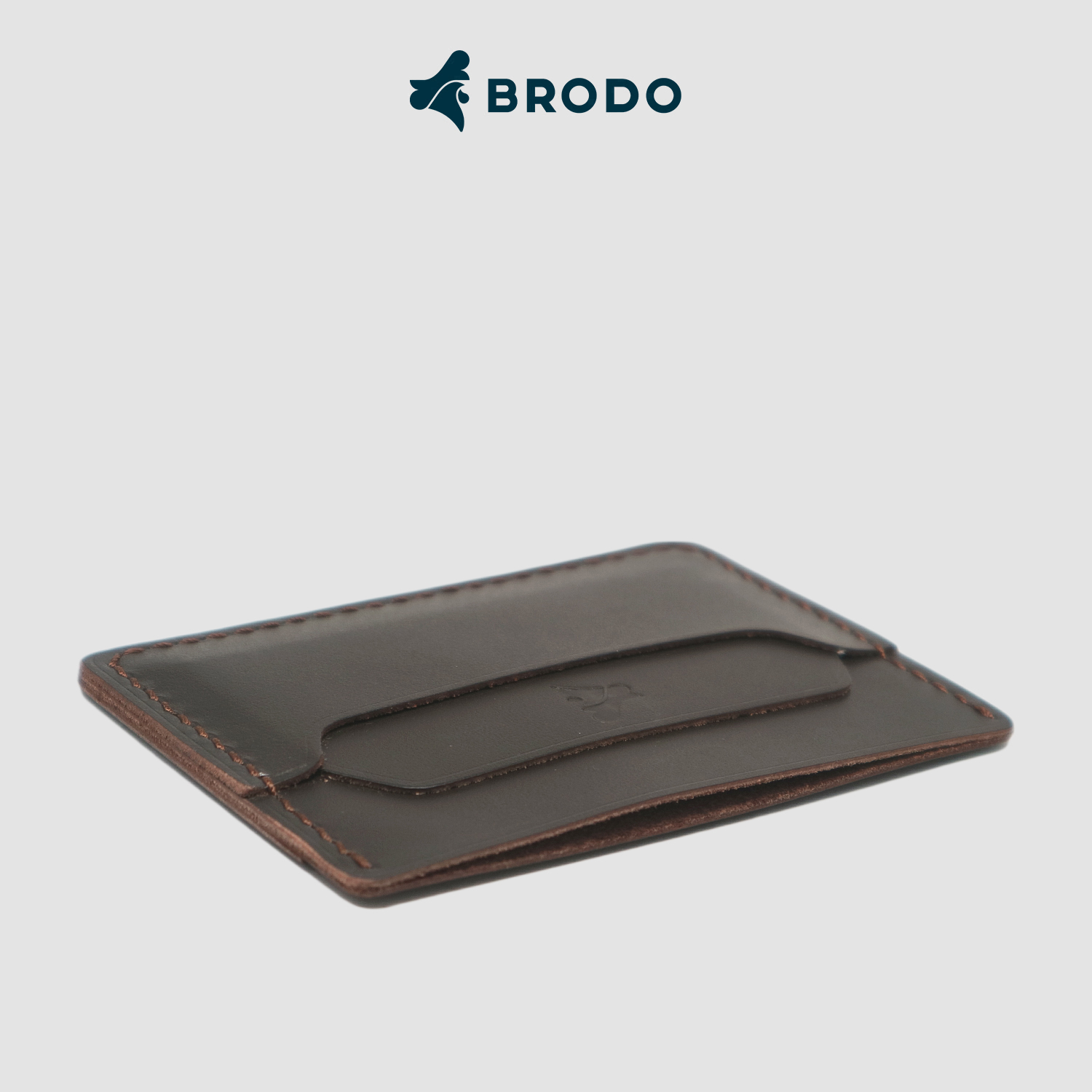 Carino Leather Card Wallet Brown
