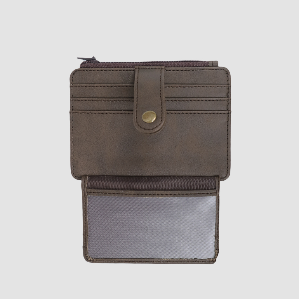 Porto Synthetic Leather Card Wallet Brown