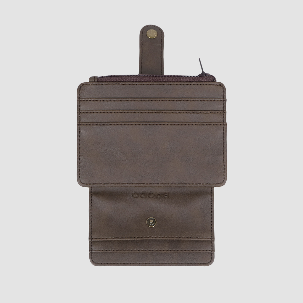 Porto Synthetic Leather Card Wallet Brown
