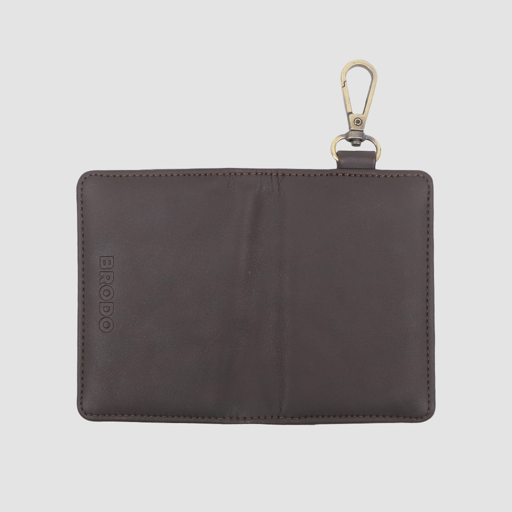 Folde Synthetic Leather Key Wallet Brown