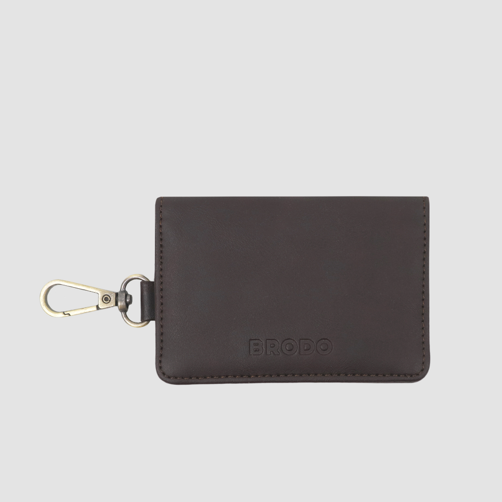 Folde Synthetic Leather Key Wallet Brown
