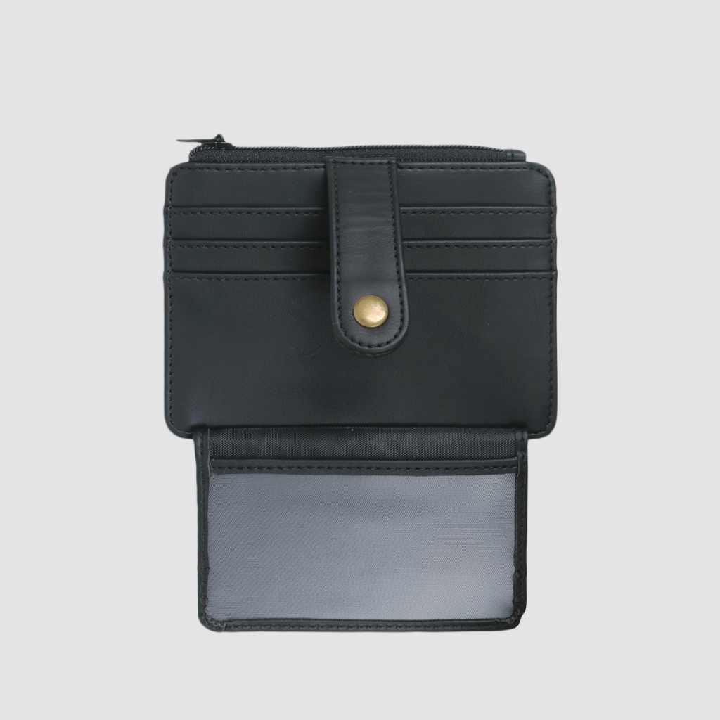 Porto Synthetic Leather Card Wallet Black
