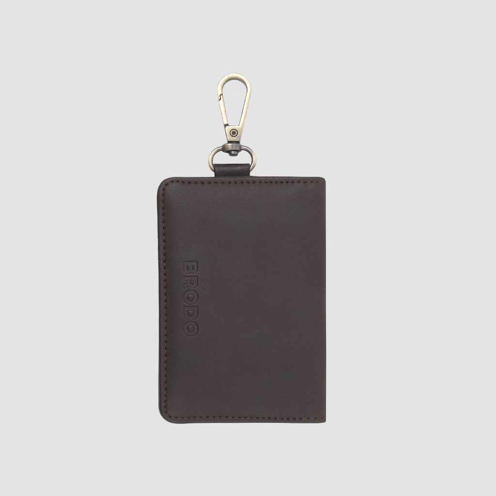 Folde Synthetic Leather Key Wallet Brown