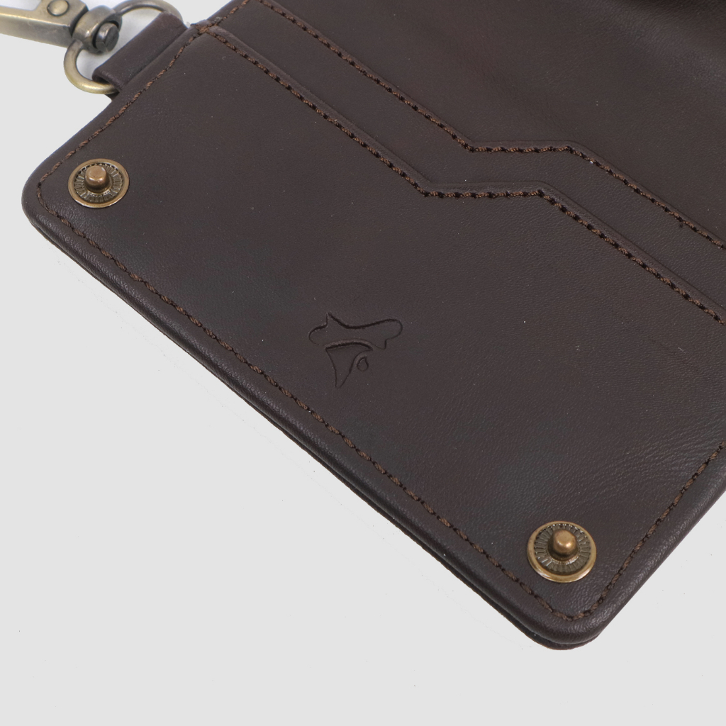 Folde Synthetic Leather Key Wallet Brown
