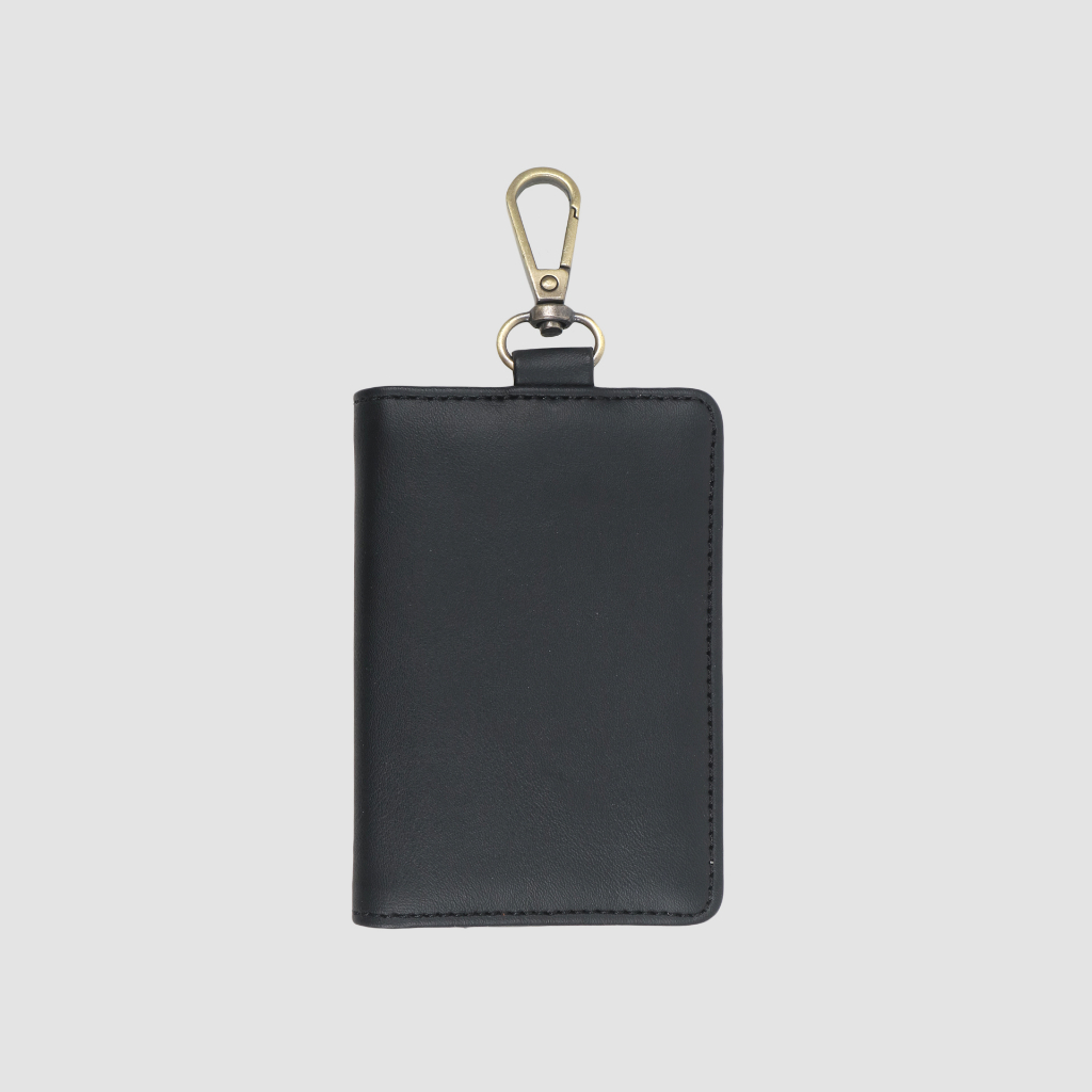 Folde Synthetic Leather Key Wallet Black