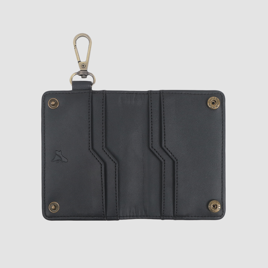 Folde Synthetic Leather Key Wallet Black