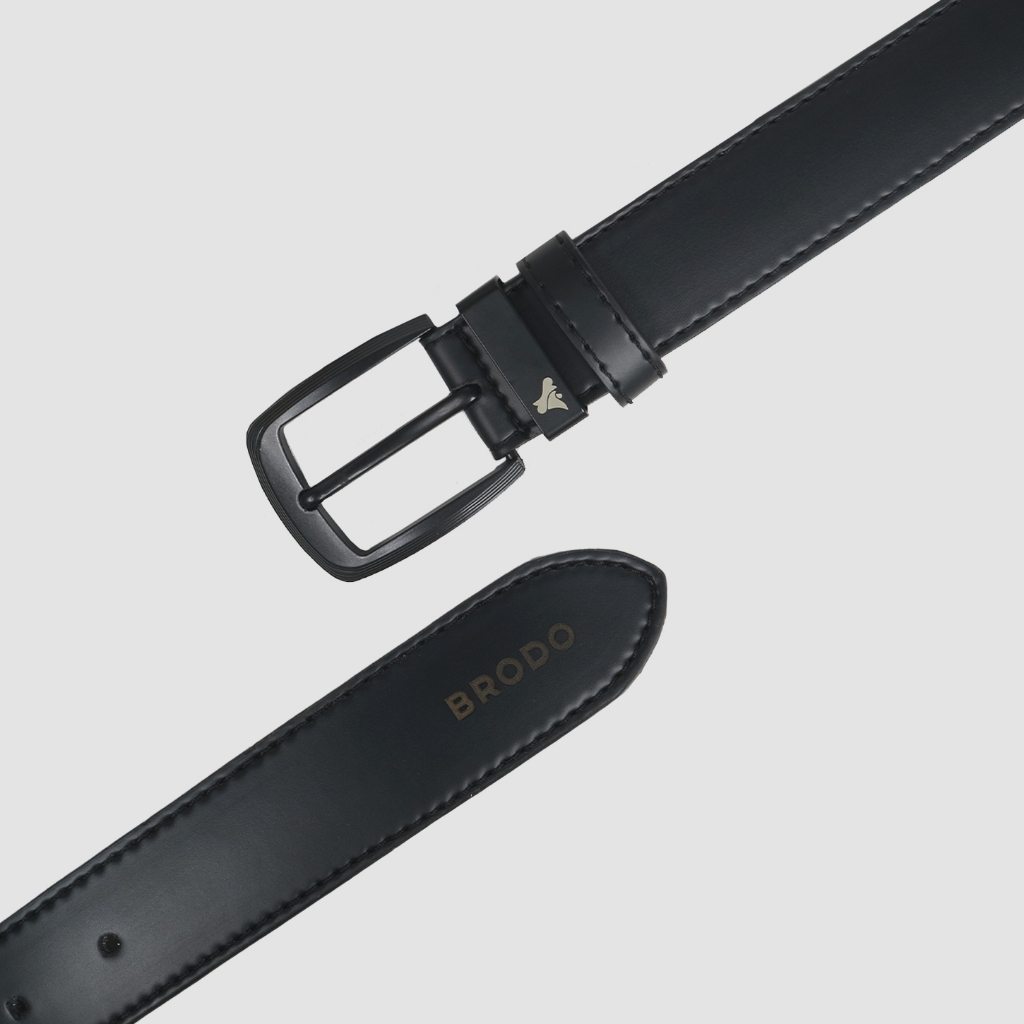 Rotary Synthetic Leather Belt Black