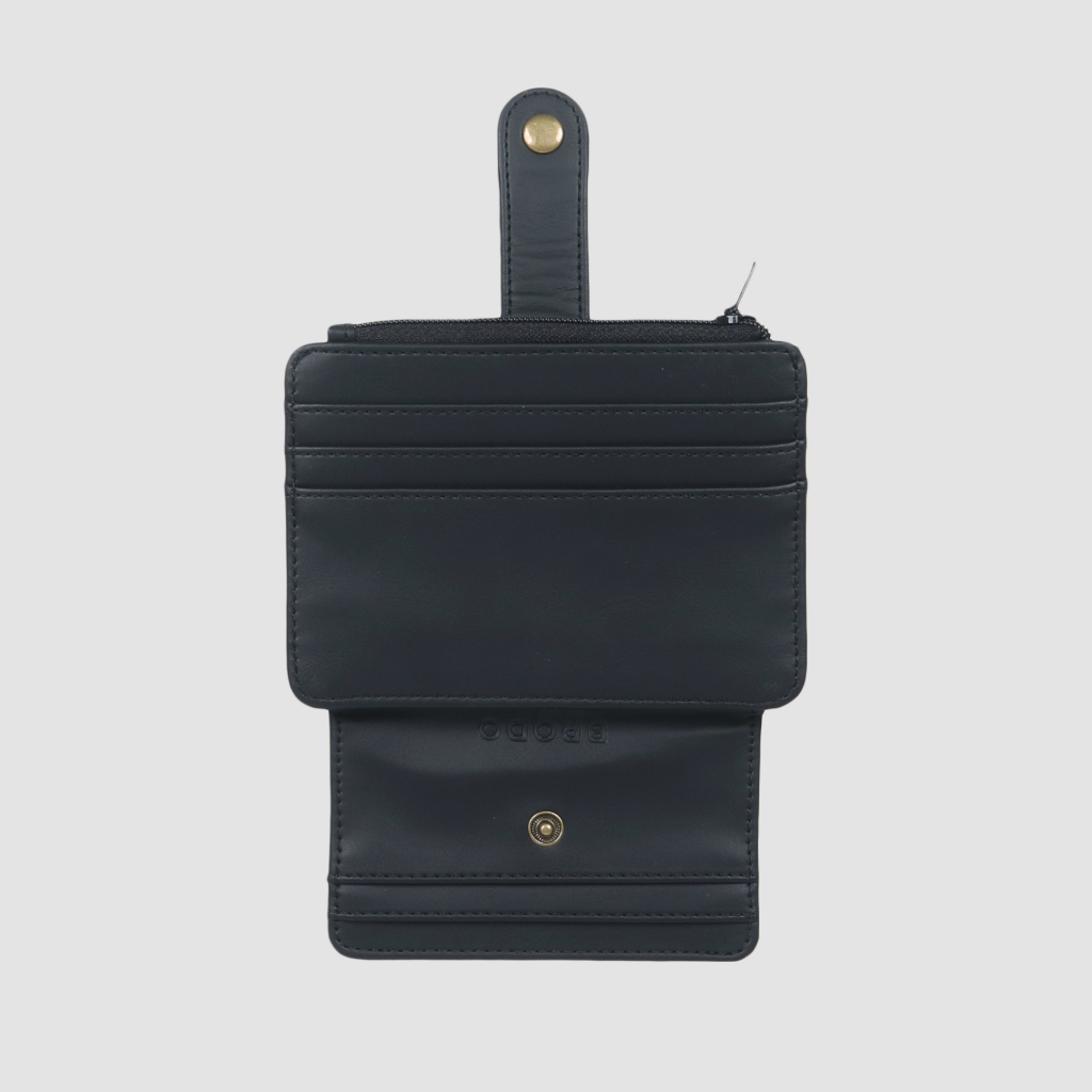 Porto Synthetic Leather Card Wallet Black
