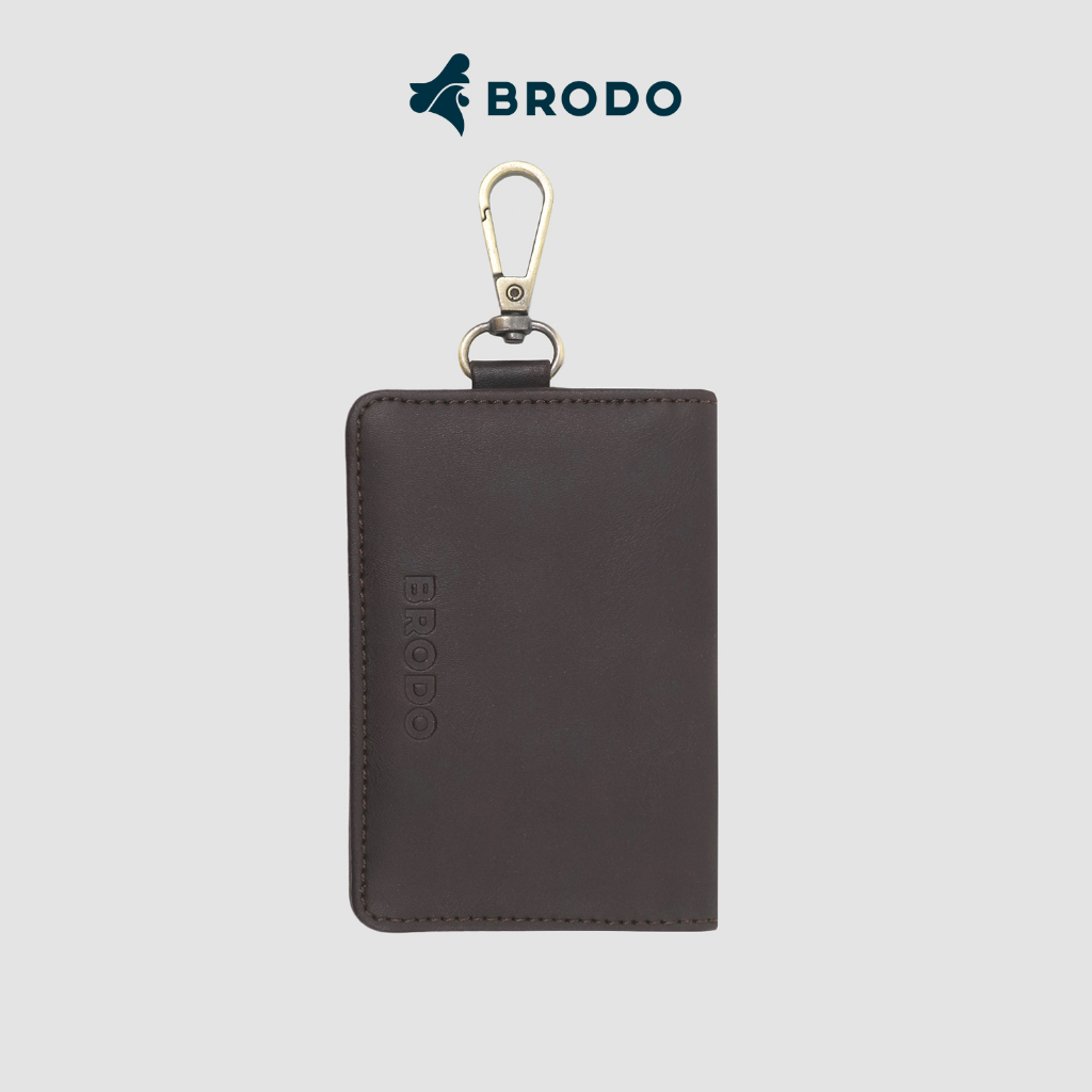 Folde Synthetic Leather Key Wallet Brown