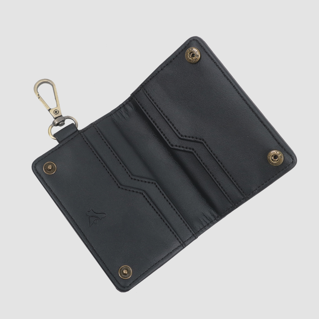 Folde Synthetic Leather Key Wallet Black