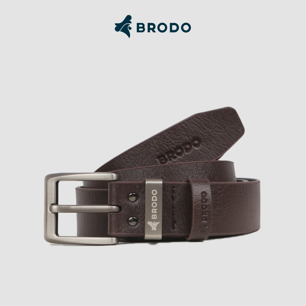 Hiaga Synthetic Leather Belt Dark Brown