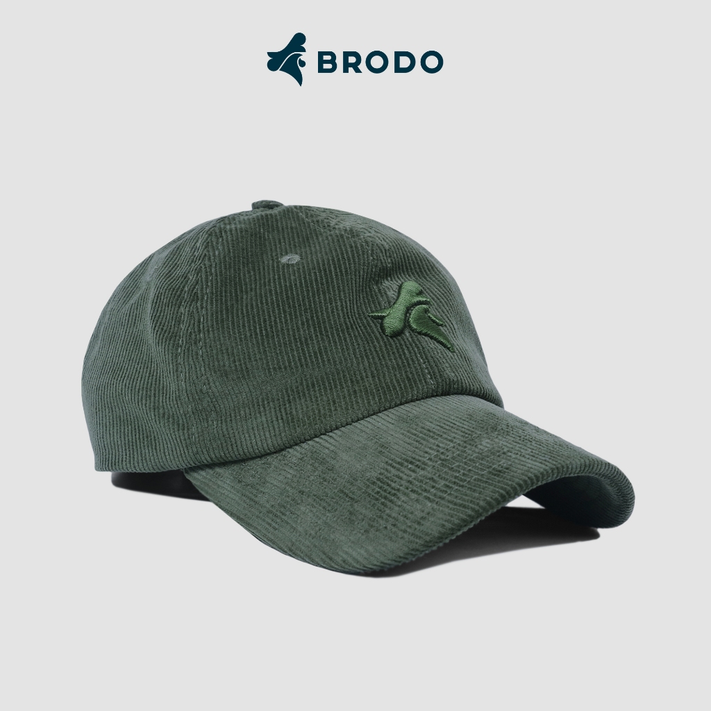 Brodo Logo Corduroy Hat Olive