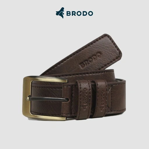 Image of Brama Synthetic Leather Belt Dark Choco