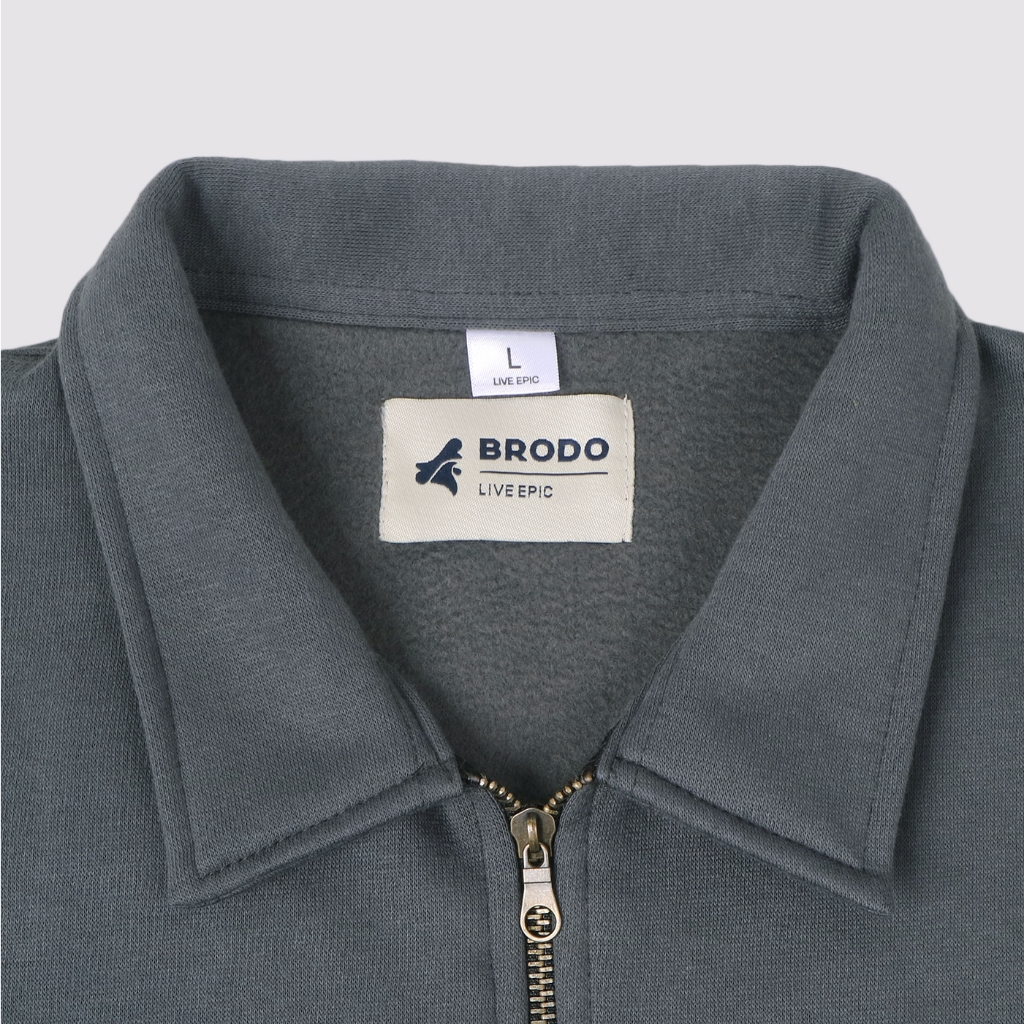 Brodo Halfzip Casual Grey
