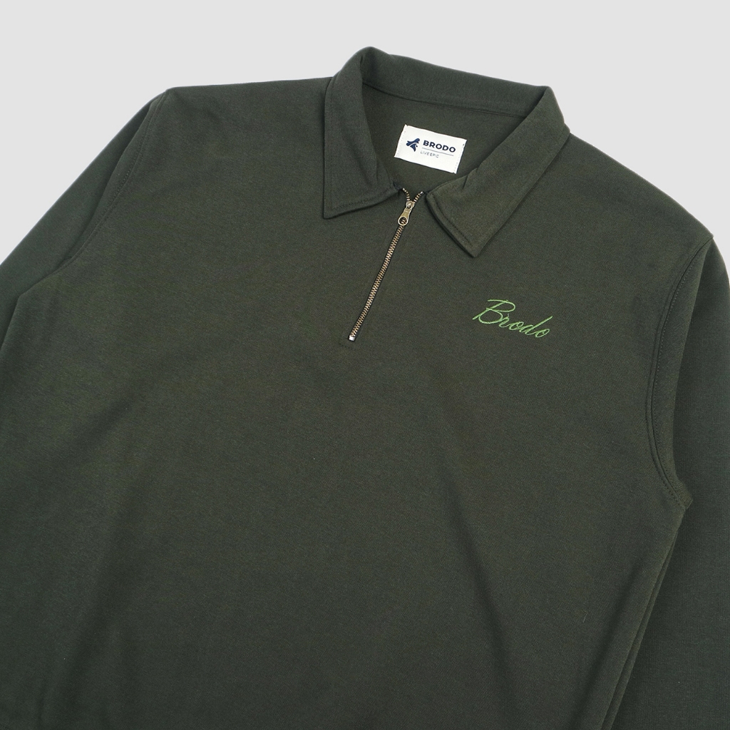 Brodo Halfzip Casual Green