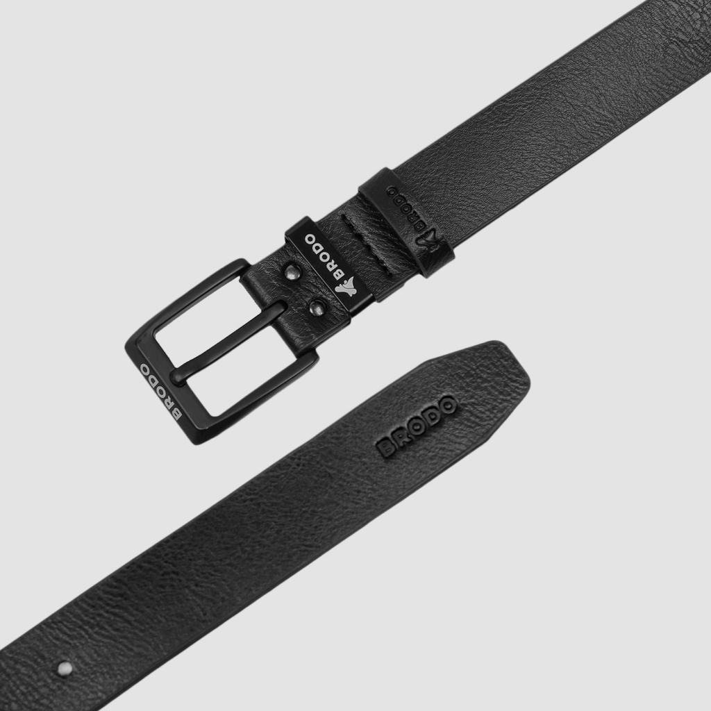 Hiaga Synthetic Leather Belt Black